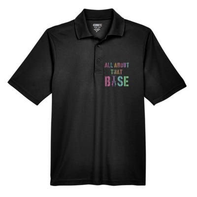 All About That Base Cheerleading Team Cheer Squad Men's Origin Performance Pique Polo