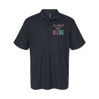 All About That Base Cheerleading Team Cheer Squad Softstyle Adult Sport Polo