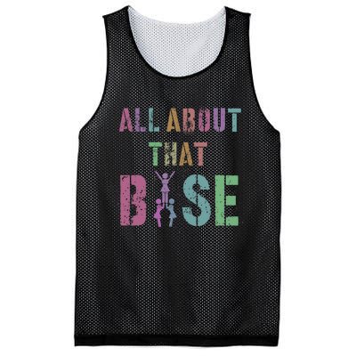 All About That Base Cheerleading Team Cheer Squad Mesh Reversible Basketball Jersey Tank