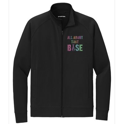 All About That Base Cheerleading Team Cheer Squad Stretch Full-Zip Cadet Jacket