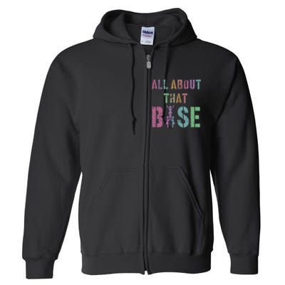 All About That Base Cheerleading Team Cheer Squad Full Zip Hoodie