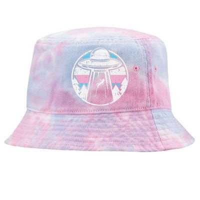 Alien Abduction Transg Pride Lgbtq Gaylien Transg Ufo Tie-Dyed Bucket Hat