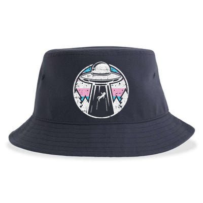 Alien Abduction Transg Pride Lgbtq Gaylien Transg Ufo Sustainable Bucket Hat