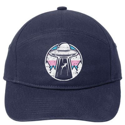 Alien Abduction Transg Pride Lgbtq Gaylien Transg Ufo 7-Panel Snapback Hat