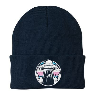 Alien Abduction Transg Pride Lgbtq Gaylien Transg Ufo Knit Cap Winter Beanie