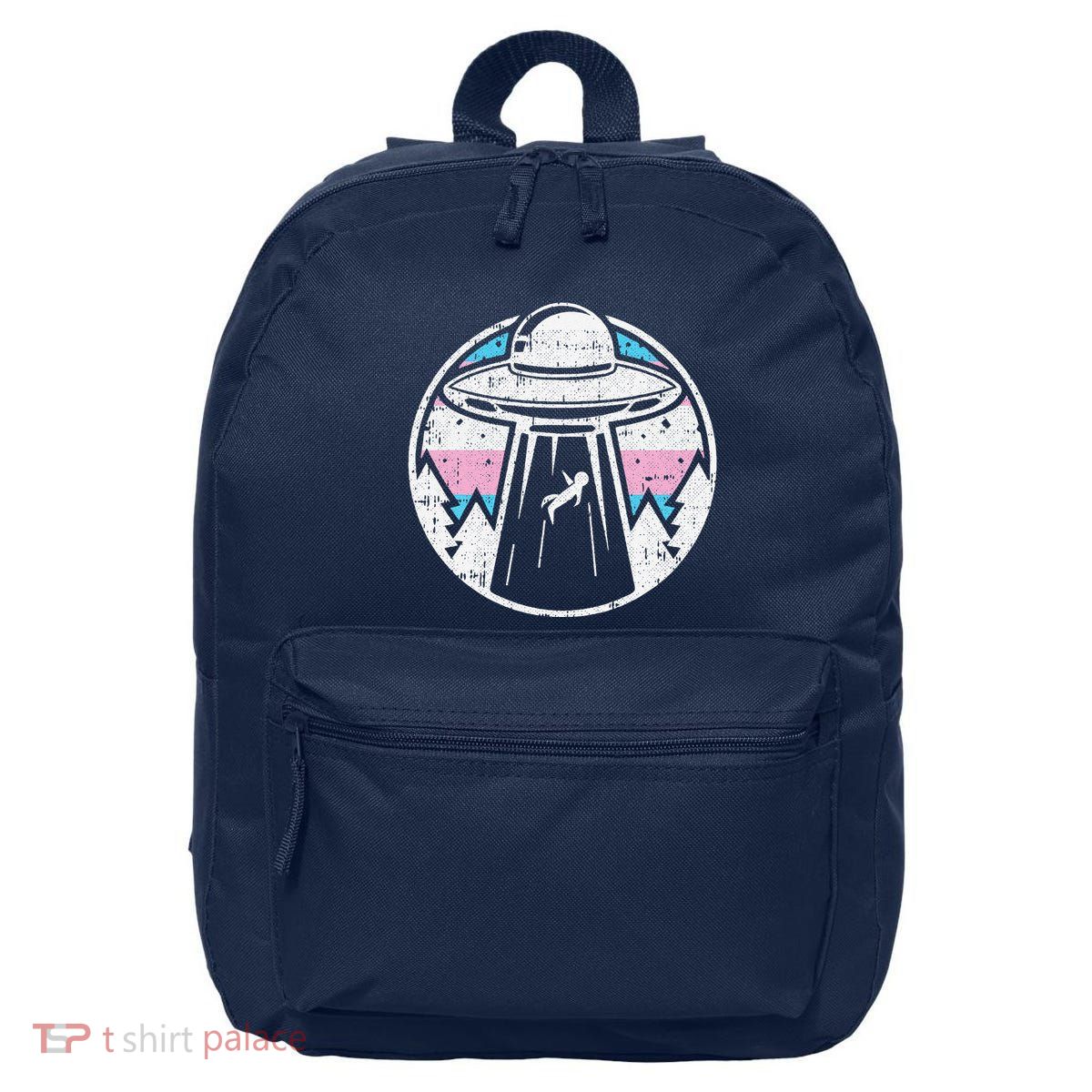 Alien Abduction Transg Pride Lgbtq Gaylien Transg Ufo 16 in Basic Backpack