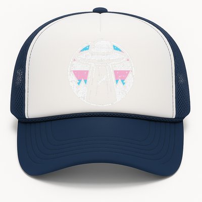 Alien Abduction Transg Pride Lgbtq Gaylien Transg Ufo Trucker Hat