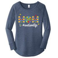 Autism Awareness Tee Mom Life For Autism Mom Women's Perfect Tri Tunic Long Sleeve Shirt