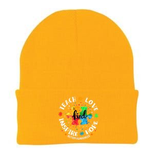 Autism Awareness Teacher Teach Hope Love Inspire Knit Cap Winter Beanie