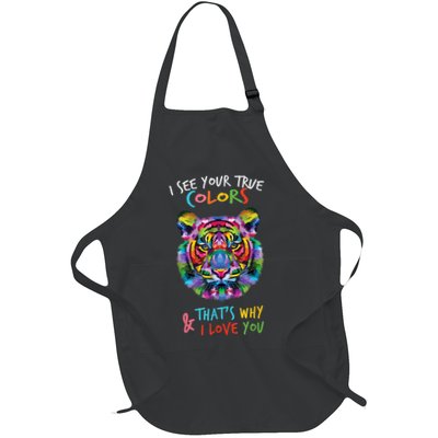 Autism Awareness Tiger I See Your True Colors I Love You Apron