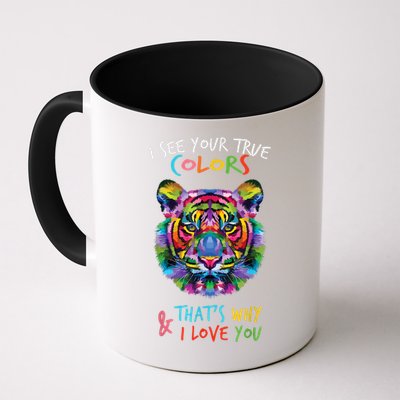 Autism Awareness Tiger I See Your True Colors I Love You Mug