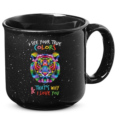 Autism Awareness Tiger I See Your True Colors I Love You 15oz Campfire Ceramic Mug