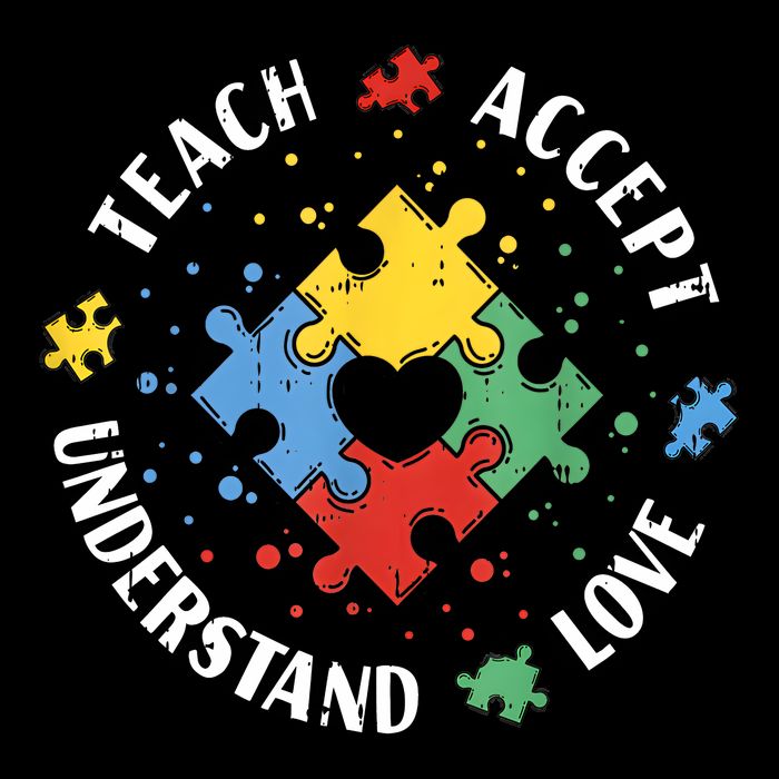 Autism Awareness Teacher Teach Accept Understand Love Cooling Performance Long Sleeve Crew