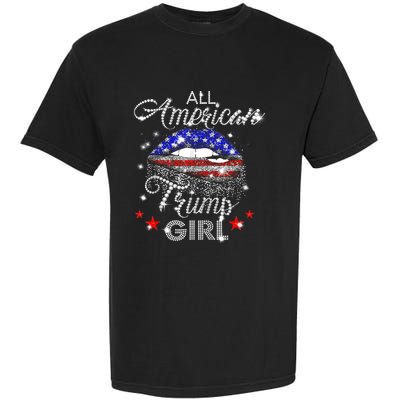 All American Trump Girl Mouth Diamond Garment-Dyed Heavyweight T-Shirt