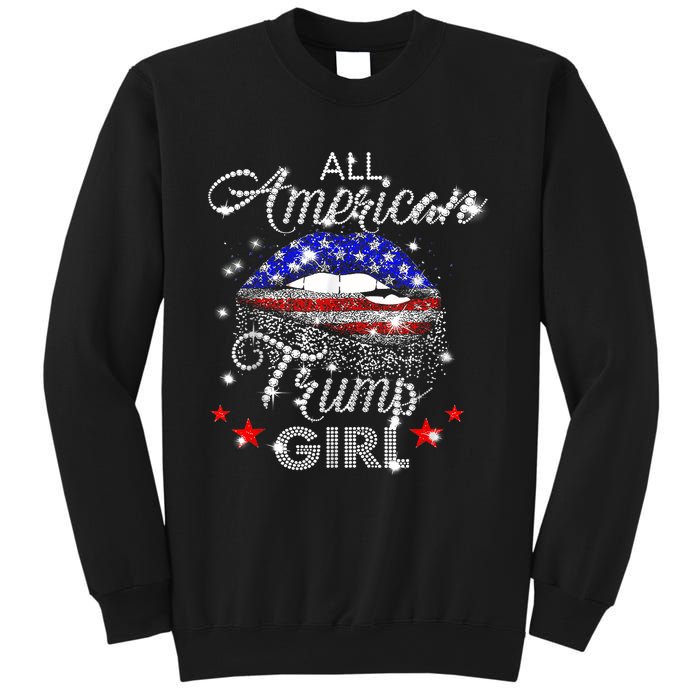 All American Trump Girl Mouth Diamond Sweatshirt