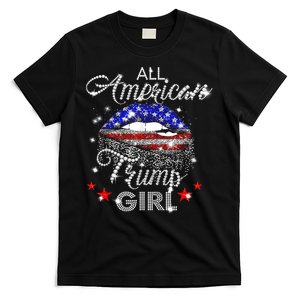 All American Trump Girl Mouth Diamond T-Shirt