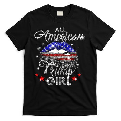 All American Trump Girl Mouth Diamond T-Shirt