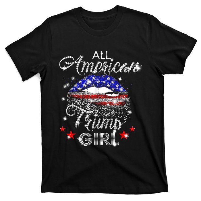 All American Trump Girl Mouth Diamond T-Shirt