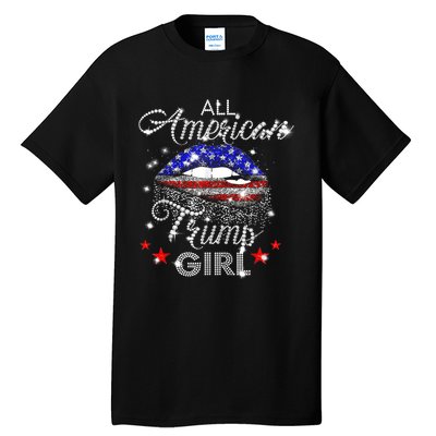 All American Trump Girl Mouth Diamond Tall T-Shirt