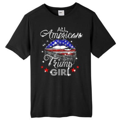 All American Trump Girl Mouth Diamond Tall Fusion ChromaSoft Performance T-Shirt