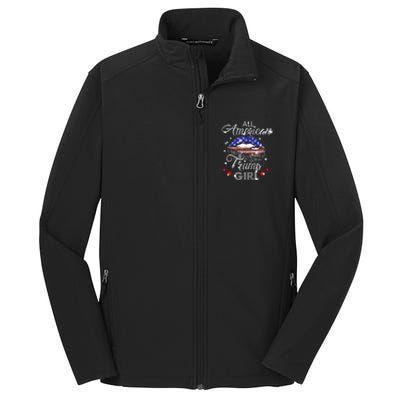 All American Trump Girl Mouth Diamond Core Soft Shell Jacket