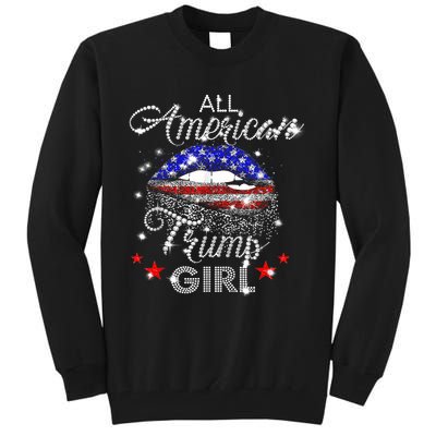 All American Trump Girl Mouth Diamond Tall Sweatshirt