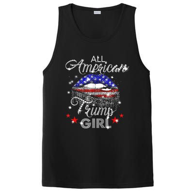 All American Trump Girl Mouth Diamond PosiCharge Competitor Tank