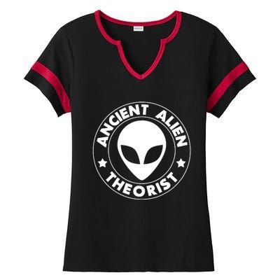 Ancient Alien Theorist Ladies Halftime Notch Neck Tee