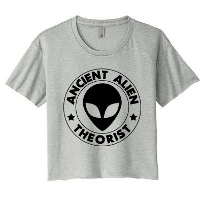 Ancient Alien Theorist Women's Crop Top Tee