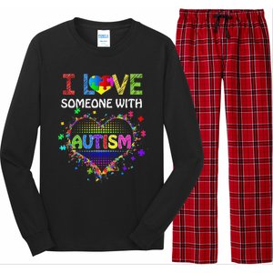 Autism Awareness Tee Autism Mom I Love Someone With Autism Long Sleeve Pajama Set