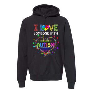 Autism Awareness Tee Autism Mom I Love Someone With Autism Premium Hoodie