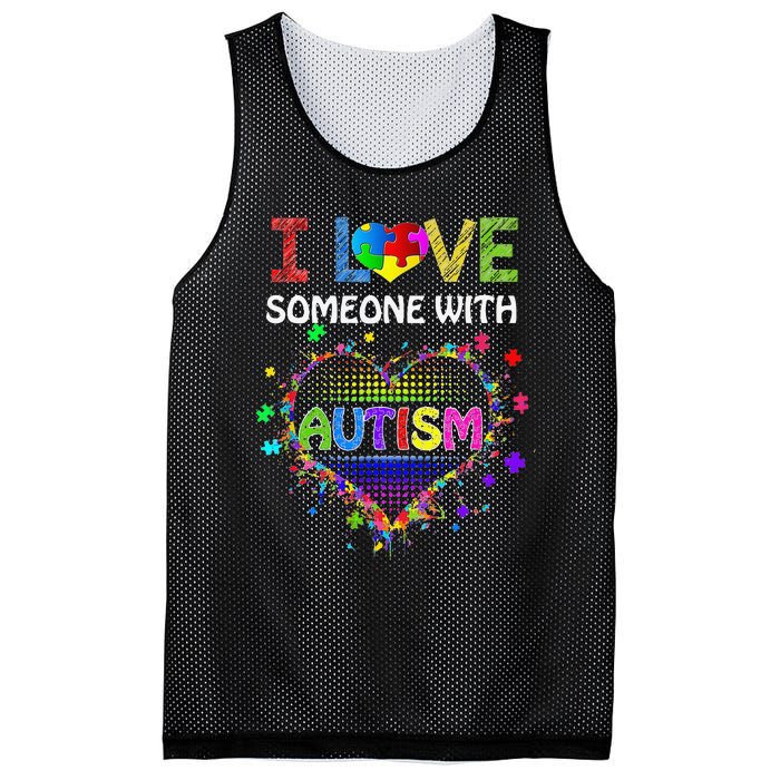 Autism Awareness Tee Autism Mom I Love Someone With Autism Mesh Reversible Basketball Jersey Tank