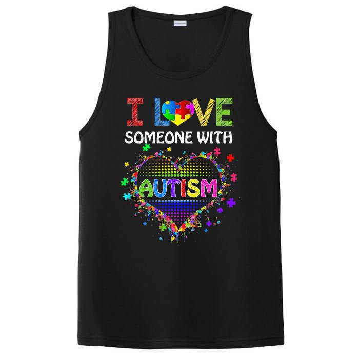 Autism Awareness Tee Autism Mom I Love Someone With Autism PosiCharge Competitor Tank