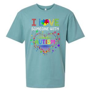 Autism Awareness Tee Autism Mom I Love Someone With Autism Sueded Cloud Jersey T-Shirt