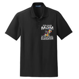 Autism Awareness Tee Proud Mom Autistic Daughter Dry Zone Grid Polo