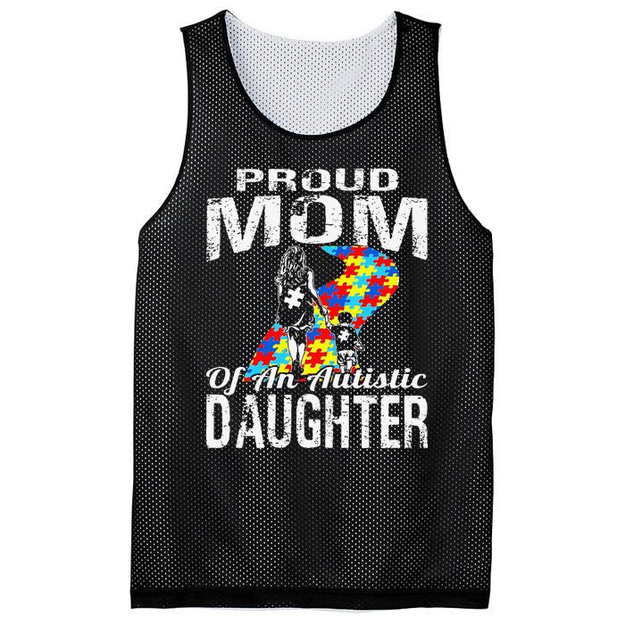 Autism Awareness Tee Proud Mom Autistic Daughter Mesh Reversible Basketball Jersey Tank