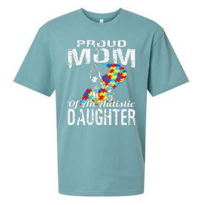 Autism Awareness Tee Proud Mom Autistic Daughter Sueded Cloud Jersey T-Shirt