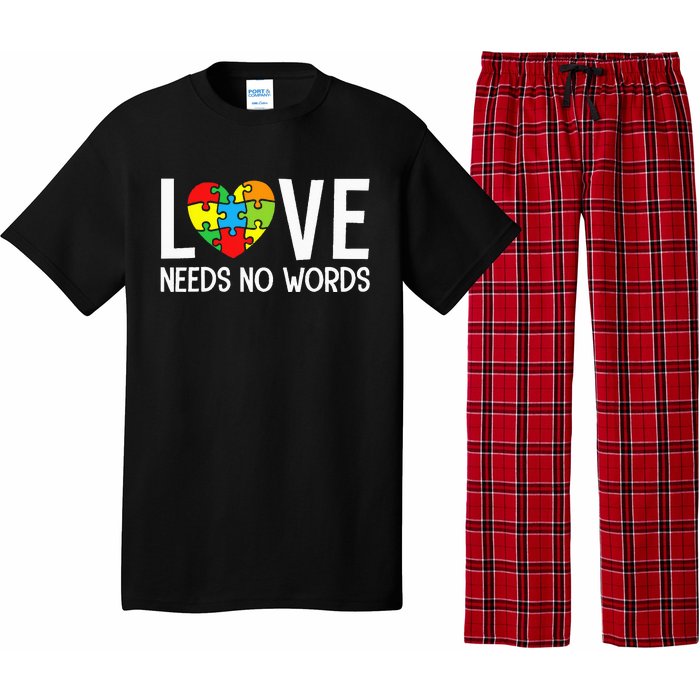 Autism Awareness Teacher Love Needs No Word Special Ed Pajama Set