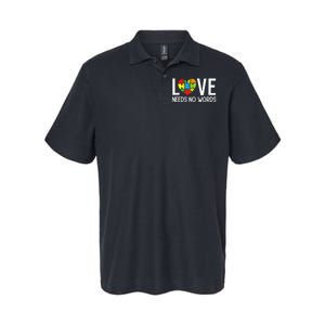 Autism Awareness Teacher Love Needs No Word Special Ed Softstyle Adult Sport Polo