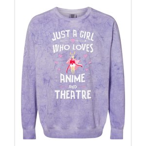 Anime And Theatre Cute Gift Girls Women Colorblast Crewneck Sweatshirt