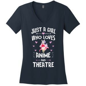 Anime And Theatre Cute Gift Girls Women Women's V-Neck T-Shirt