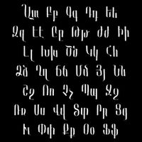 Armenian Alphabet Unique Script Writing Armenia Pride Drawstring Bag