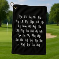 Armenian Alphabet Unique Script Writing Armenia Pride Golf Towel
