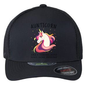 Aunticorn Aunt Unicorn More Awesome Auntie Cool Gift Flexfit Unipanel Trucker Cap