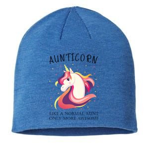 Aunticorn Aunt Unicorn More Awesome Auntie Cool Gift Sustainable Beanie