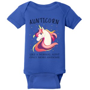 Aunticorn Aunt Unicorn More Awesome Auntie Cool Gift Baby Bodysuit