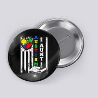 Autism Aunt US Flag Button
