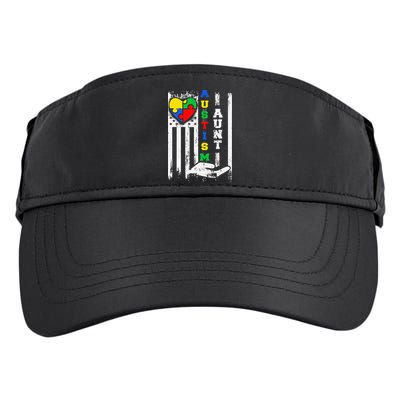 Autism Aunt US Flag Adult Drive Performance Visor