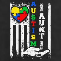 Autism Aunt US Flag Adult Drive Performance Visor