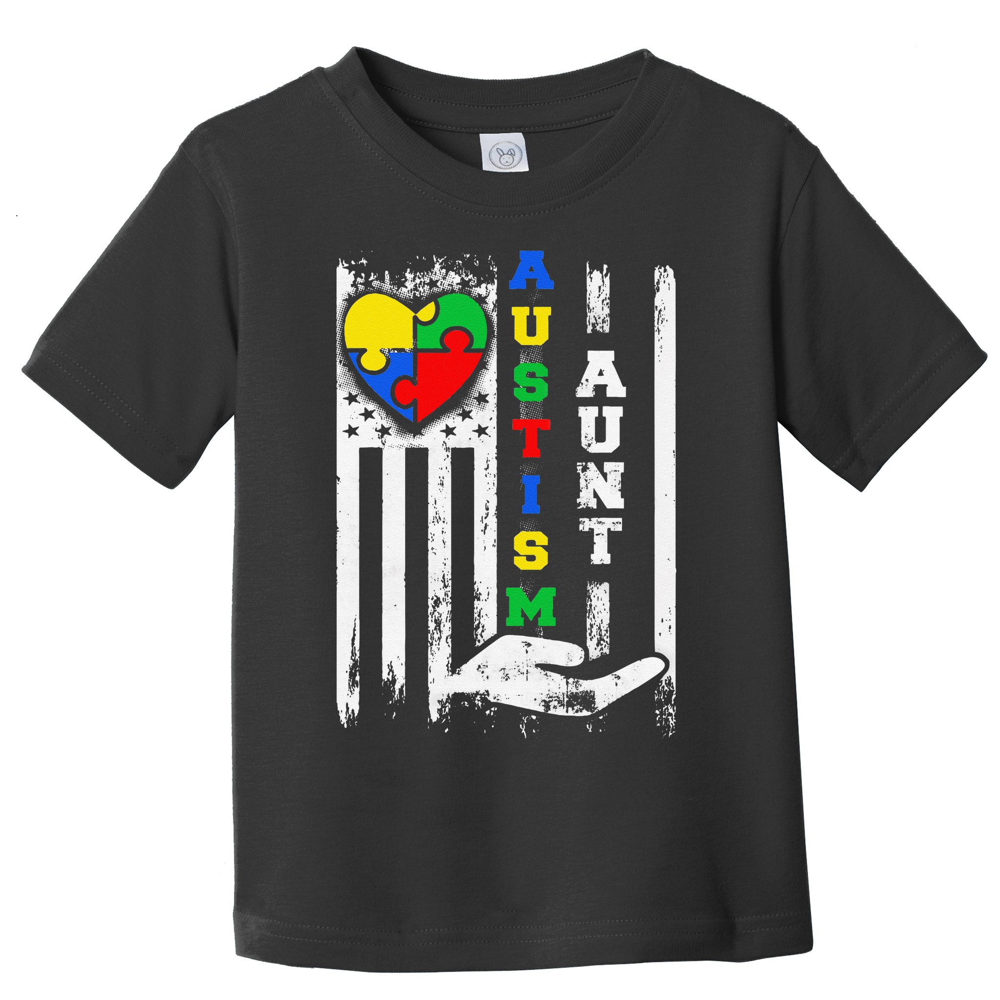 Autism Aunt US Flag Toddler T-Shirt
